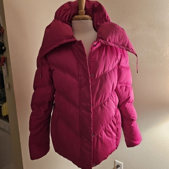 HOT PINK CALVIN KLEIN SKI PUFFER JACKET - Picture 5 of 9